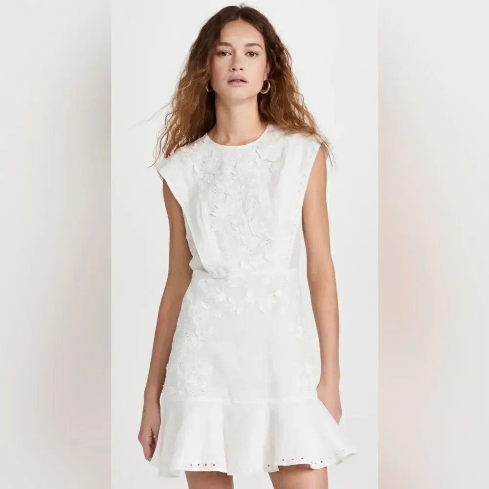 Veronica Beard Kerison Embroidered Minidress szie 8